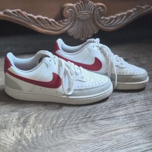Nike Red and White Athletic Shoes